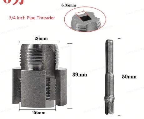 š„Pipe Tapping and Threading Tool | Dual-Specification Compatible