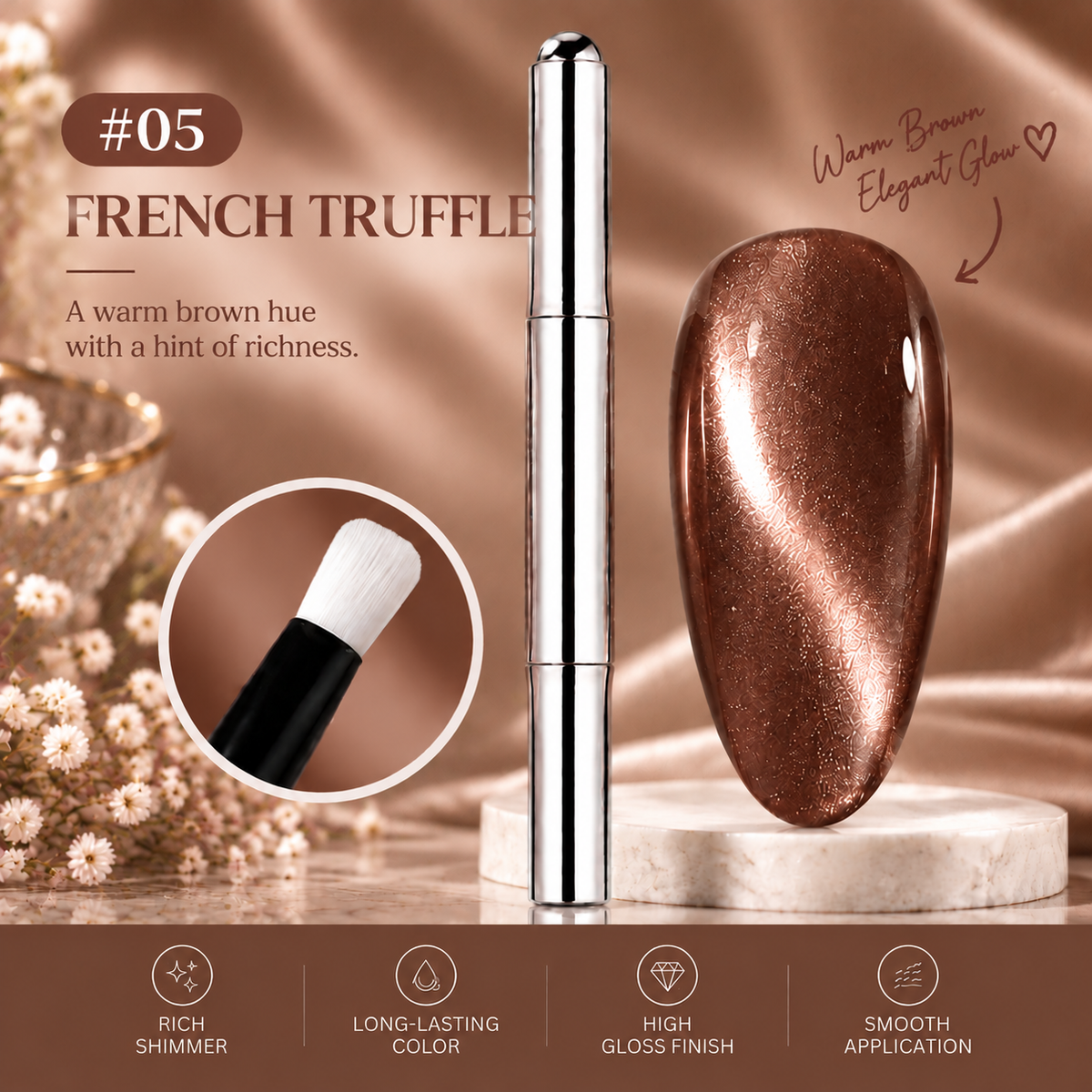 6-in-1 Cat Eye Nail Gel Pen Easy Magnetic Nail Art at Home