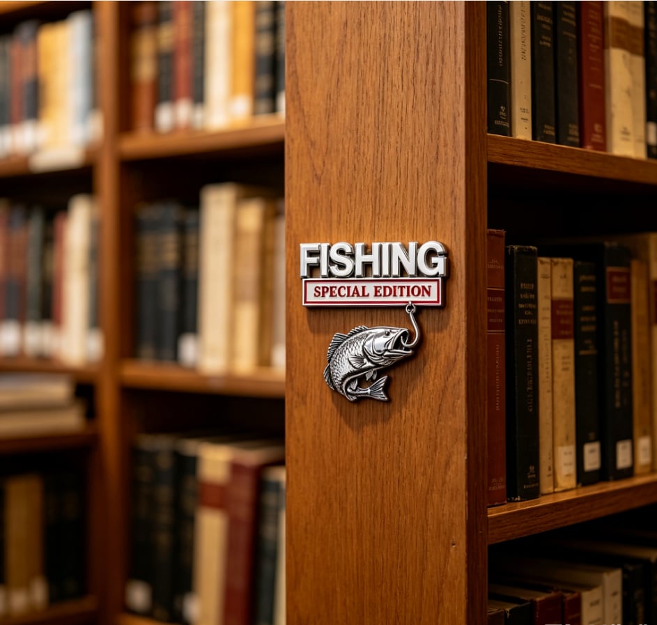 🎣 Fishing Special Edition Premium 3D Metal Vehicle Emblem Badge
