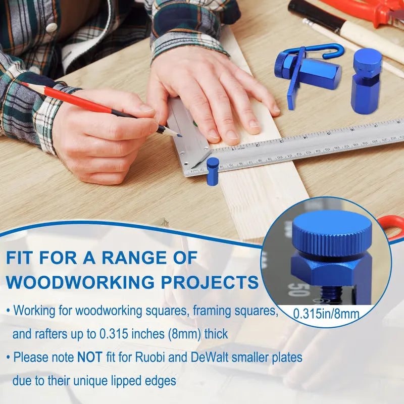 📐Tall Stair Gauges for Framing Square – Hex Lock, Holder & Hook for Carpentry