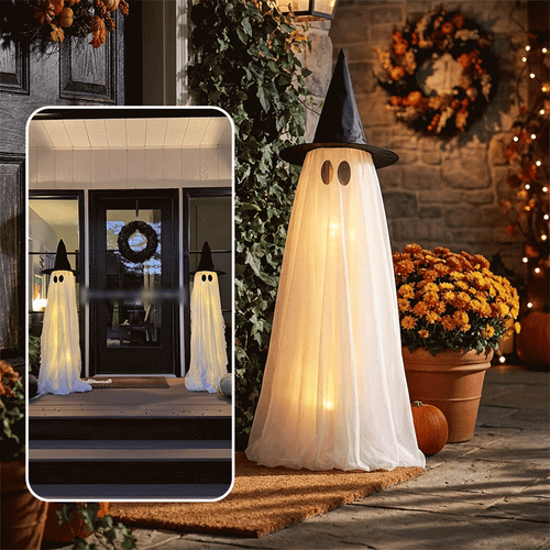 Halloween SpookyLighted GhostDecor Set