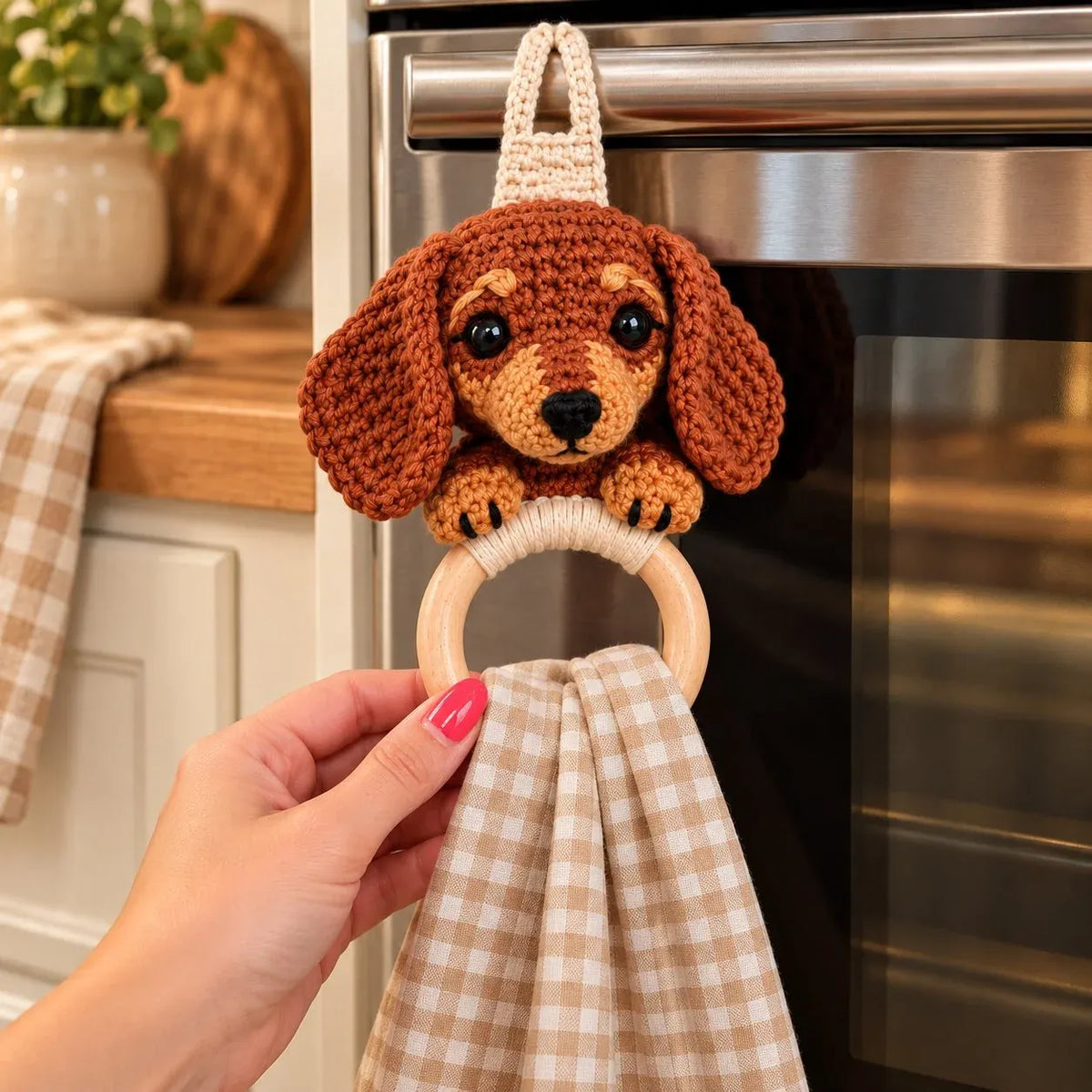 TopSpire®Crochet Dachshund Towel Holder Kit