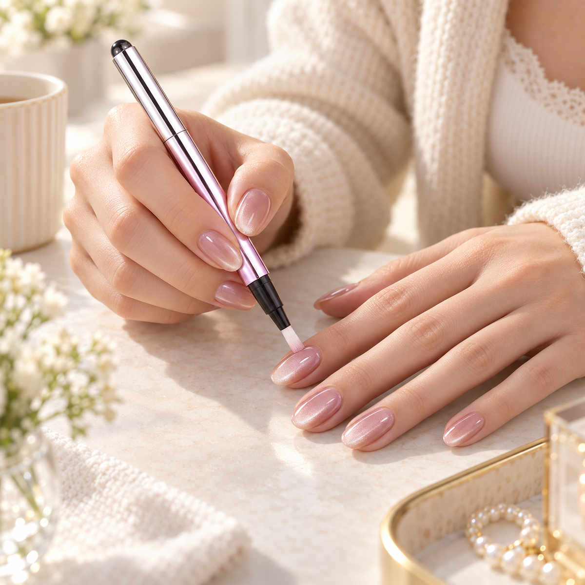 6-in-1 Cat Eye Nail Gel Pen Easy Magnetic Nail Art at Home