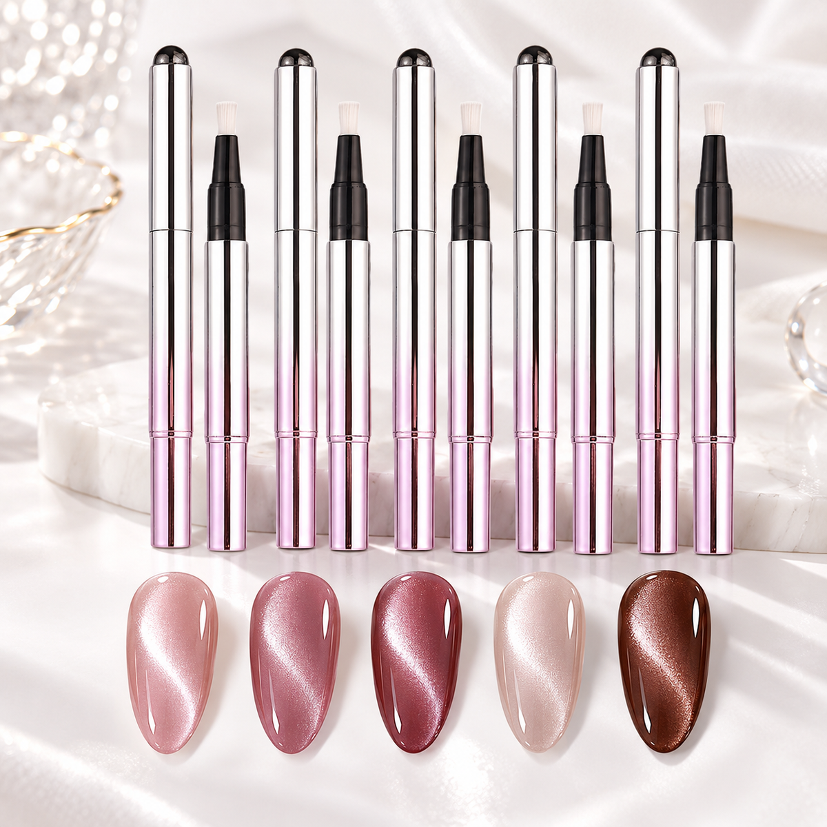 6-in-1 Cat Eye Nail Gel Pen Easy Magnetic Nail Art at Home