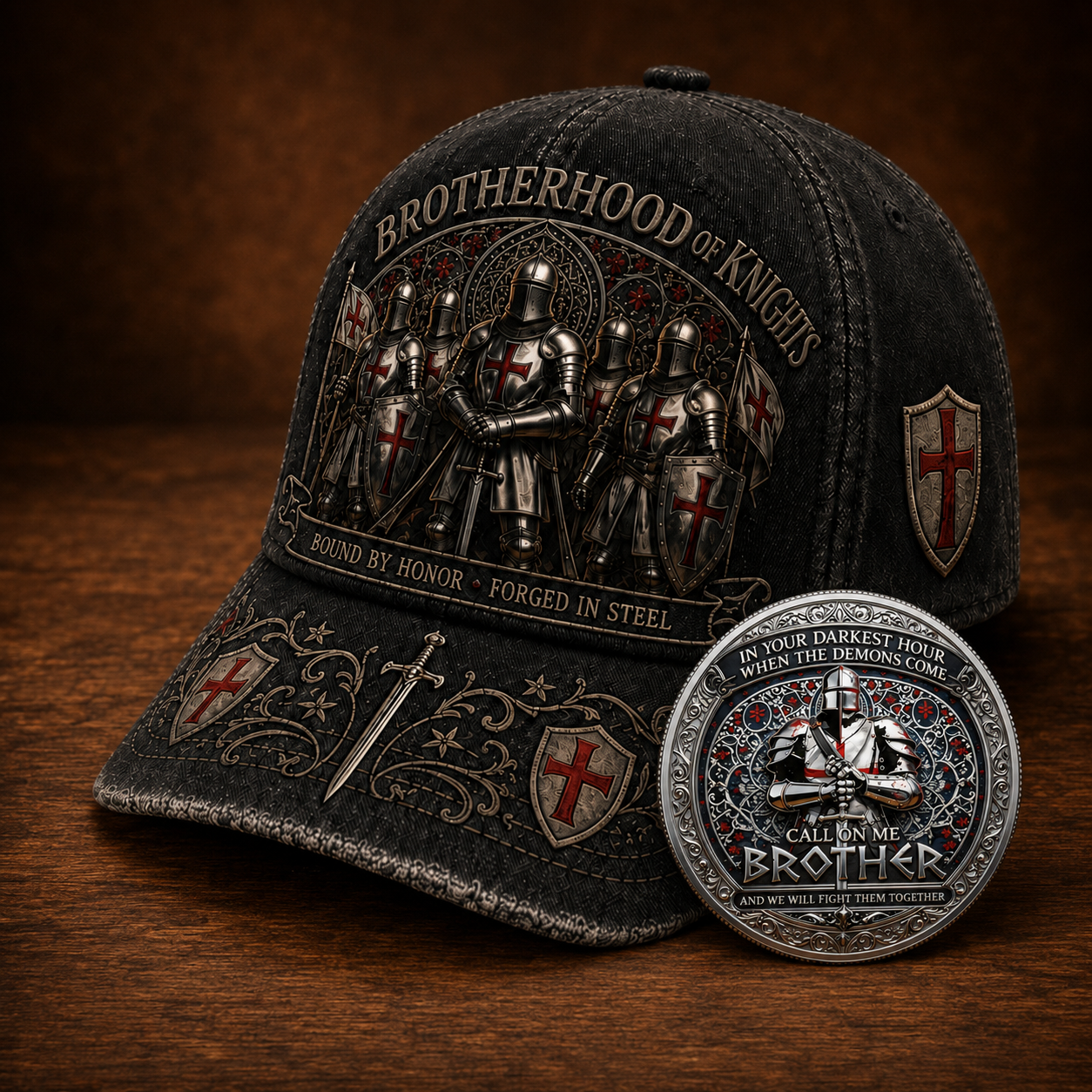⚔️ Brotherhood Of Knights Honor Cap 🎁 Free Honor Coin With Every Cap