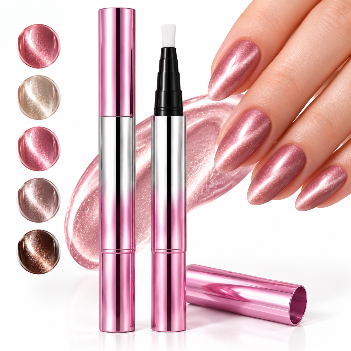 6-in-1 Cat Eye Nail Gel Pen Easy Magnetic Nail Art at Home