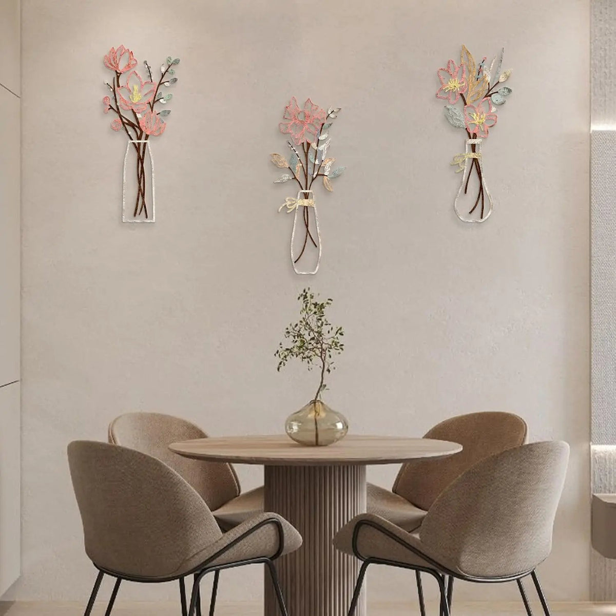 🔥LAST DAY 50% OFF - 🌸 3-Piece Metal Flower Wall Art – Rustic Farmhouse Decor for Home, Porch & Living Spaces
