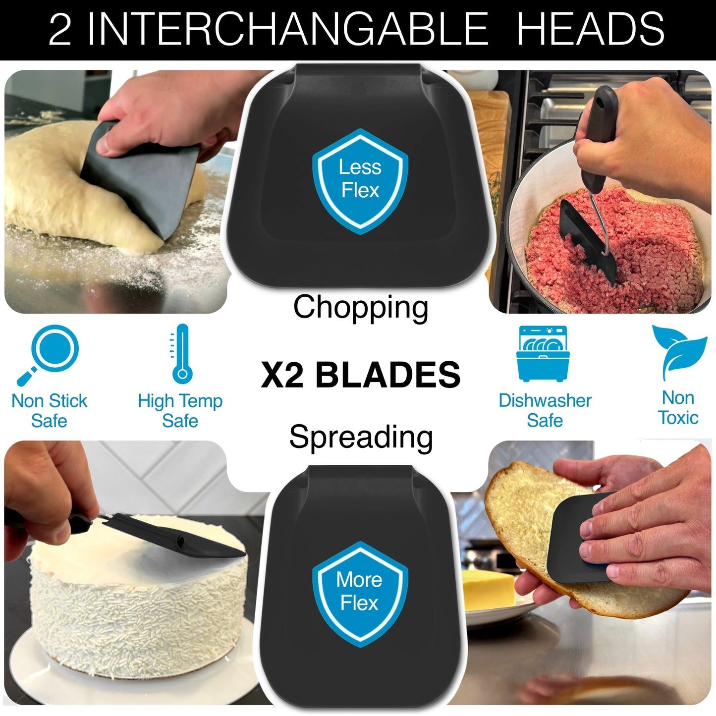 Adjustable Spatula—The spatula that adjusts to your pan — instead of making your wrist adjust to it.
