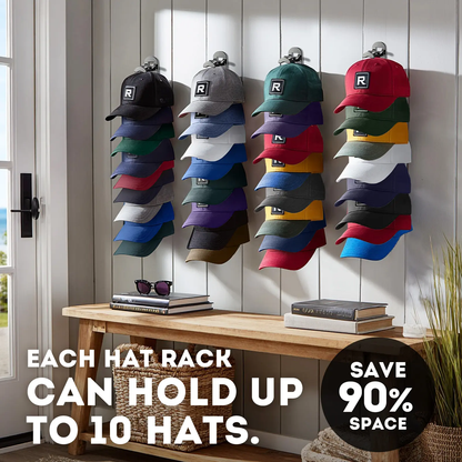 🧢Wall-mounted hat rack – each rack can hold 10 hats