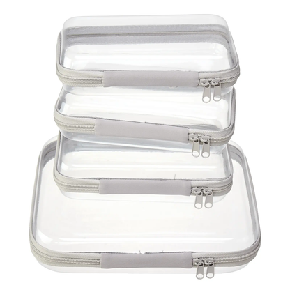 📦Rigid transparent zippered multi-functional storage box