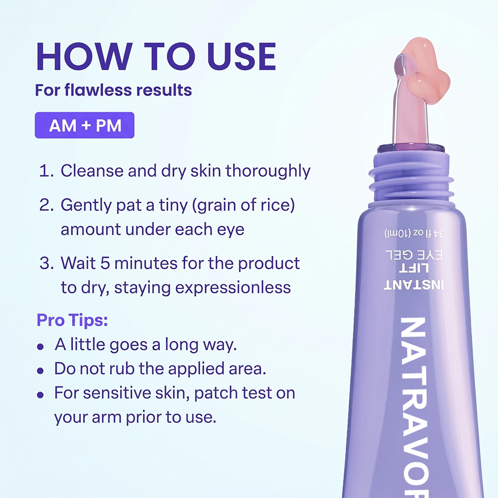 ✨ Instant Lift Eye Gel – Smooth Wrinkles & Reduce the Look of Under-Eye Bags 👁️💜