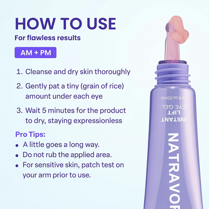 ✨ Instant Lift Eye Gel – Smooth Wrinkles & Reduce the Look of Under-Eye Bags 👁️💜