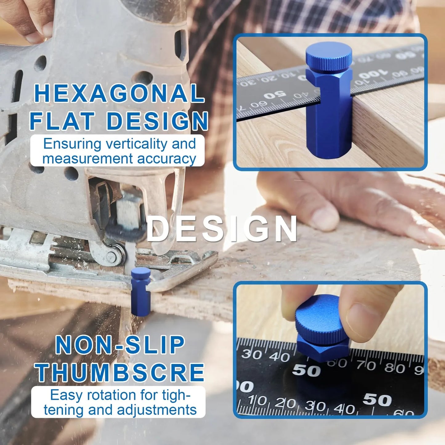 📐Tall Stair Gauges for Framing Square – Hex Lock, Holder & Hook for Carpentry