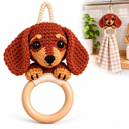 TopSpire®Crochet Dachshund Towel Holder Kit
