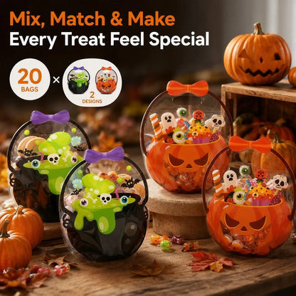 Halloween Pumpkin Treat Bags – 20 Pack Buy more save more 50%OFF🎃