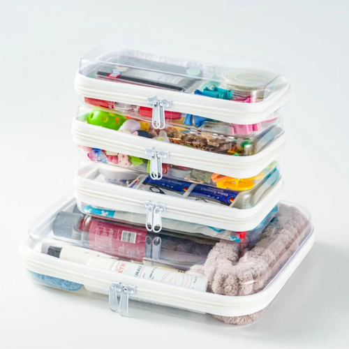 📦Rigid transparent zippered multi-functional storage box