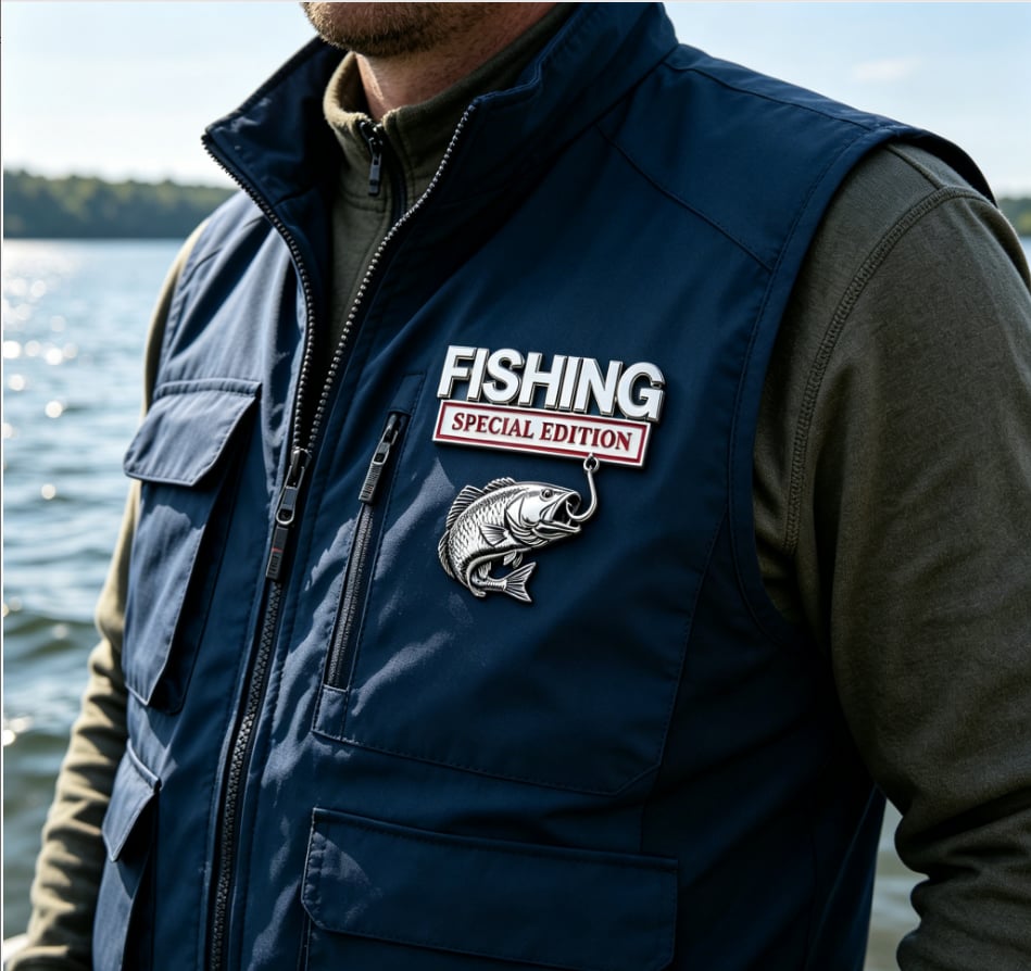 🎣 Fishing Special Edition Premium 3D Metal Vehicle Emblem Badge