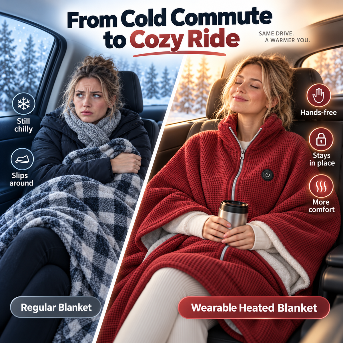 ♨️Heated Warmth Shawl – 8 Heating Zones & 3 Heat Levels