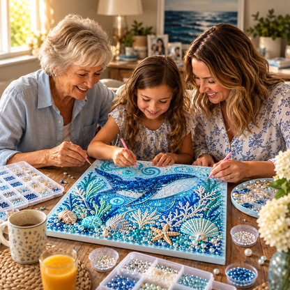 🌊✨ Ocean Theme Pearl Art DIY Kit – Relaxing DIY Craft to Create Stunning Coastal Artwork