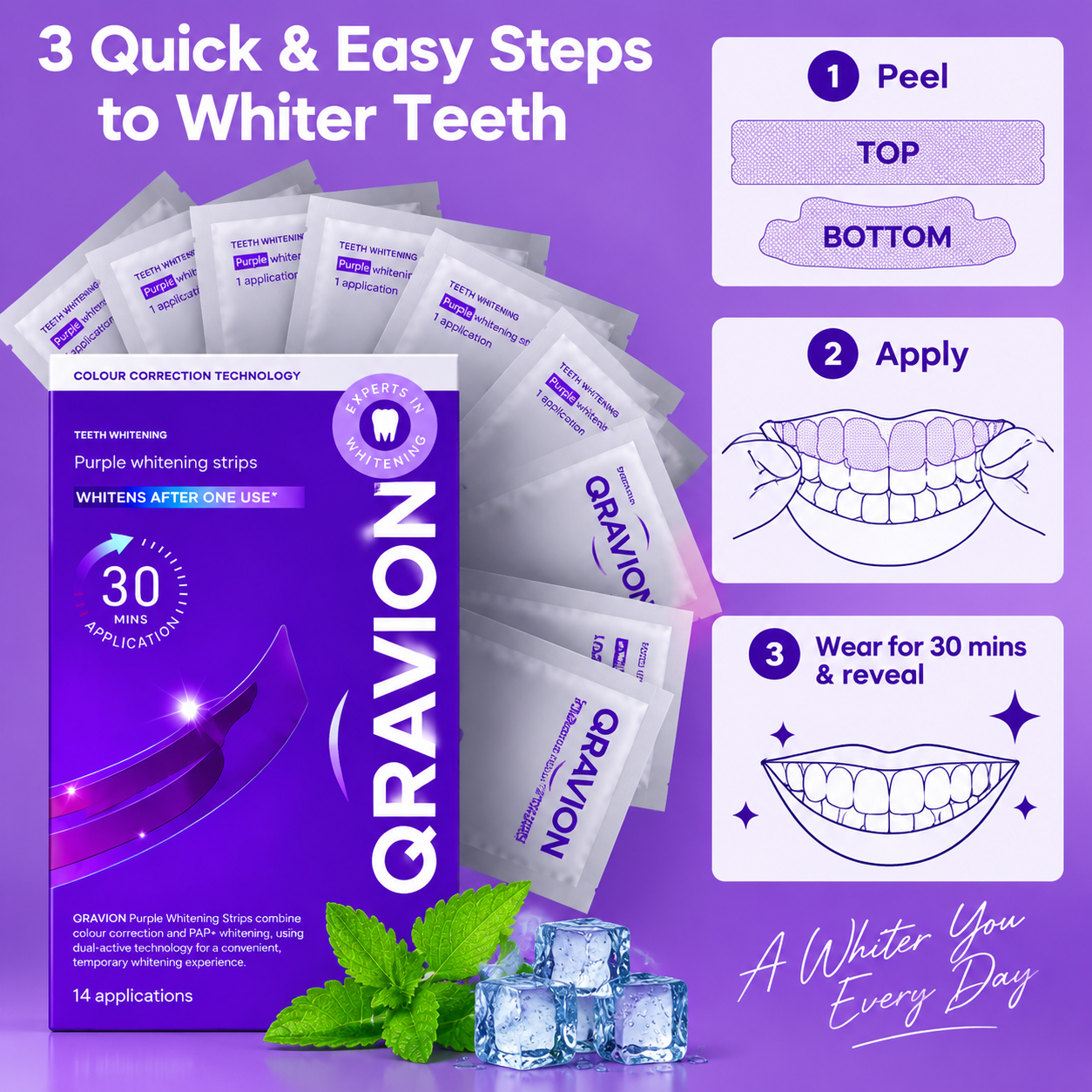 Qravion™Teeth Whitening Strips