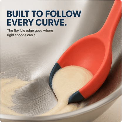 Silicone Spoon - Colorful Silicone Spatula Ladle with a Soft Top to Mold to your Pots & Pans