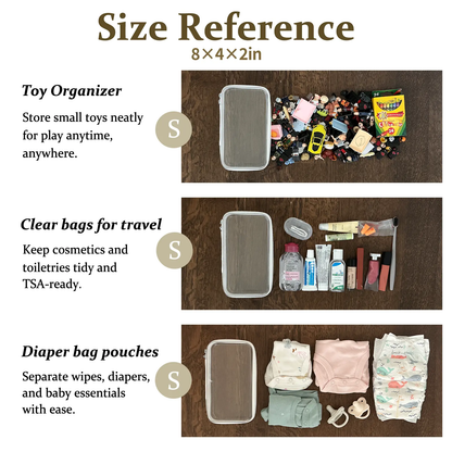📦Rigid transparent zippered multi-functional storage box