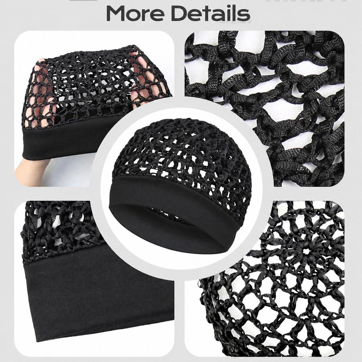 💥Limited Stock 49% OFF💥   3-Piece Stretchy Wide-Edge Sleep Bonnet Set – Soft Hair Protection Caps for Nighttime Hair Care