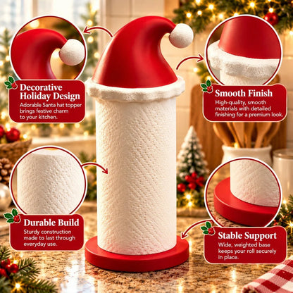 🎄 Festive Santa Hat Paper Towel Holder