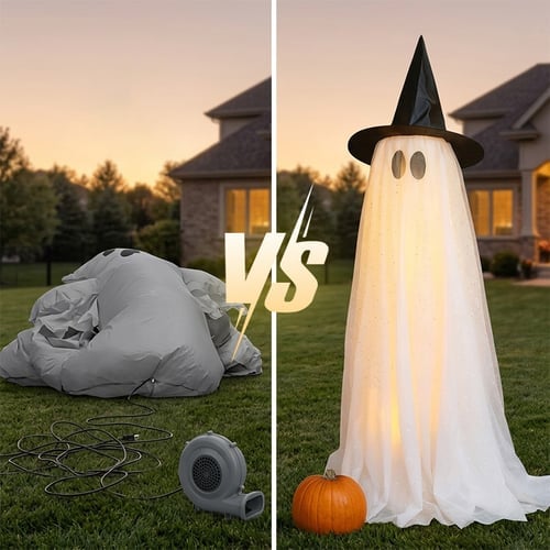 Halloween SpookyLighted GhostDecor Set