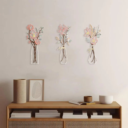 🔥LAST DAY 50% OFF - 🌸 3-Piece Metal Flower Wall Art – Rustic Farmhouse Decor for Home, Porch & Living Spaces