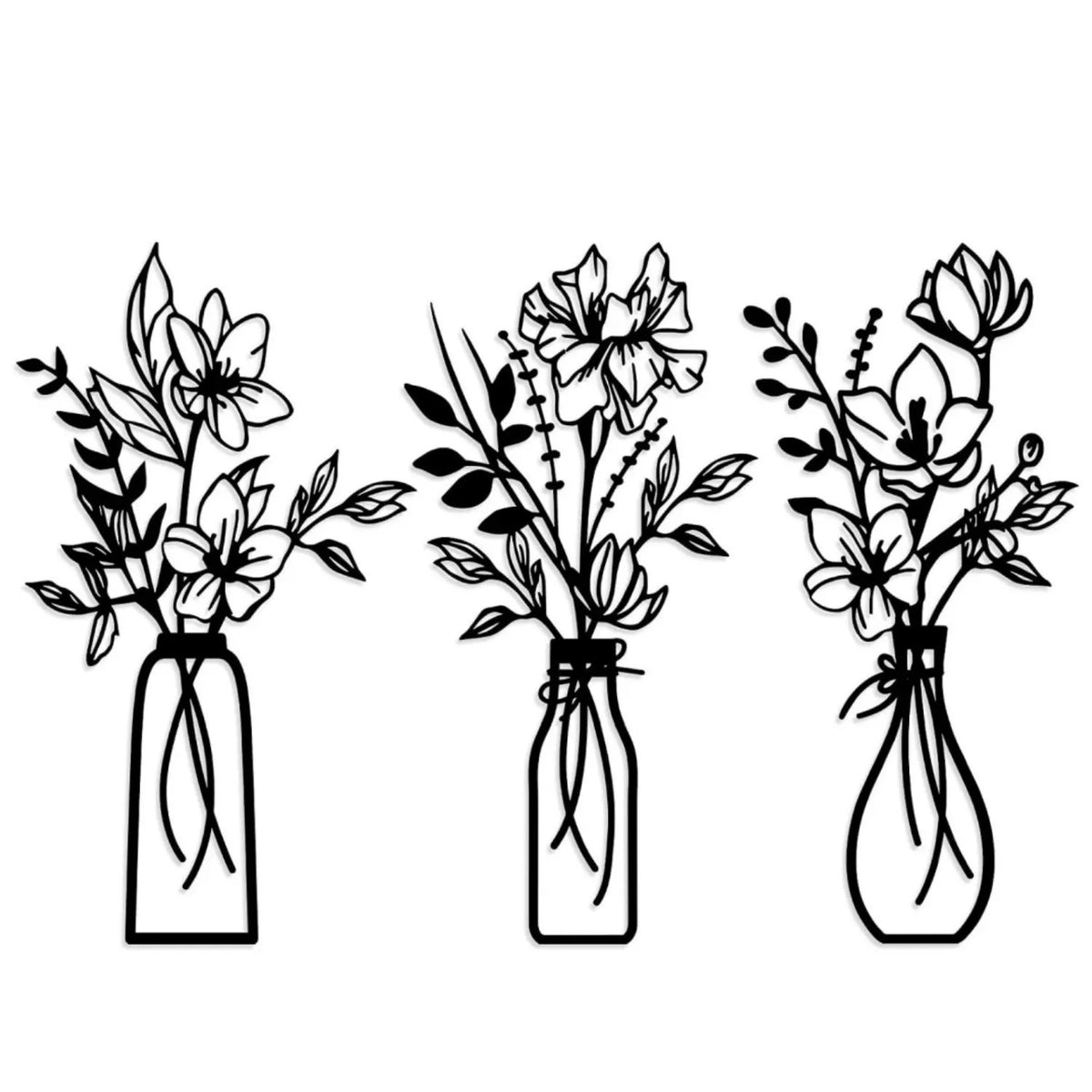 🔥LAST DAY 50% OFF - 🌸 3-Piece Metal Flower Wall Art – Rustic Farmhouse Decor for Home, Porch & Living Spaces