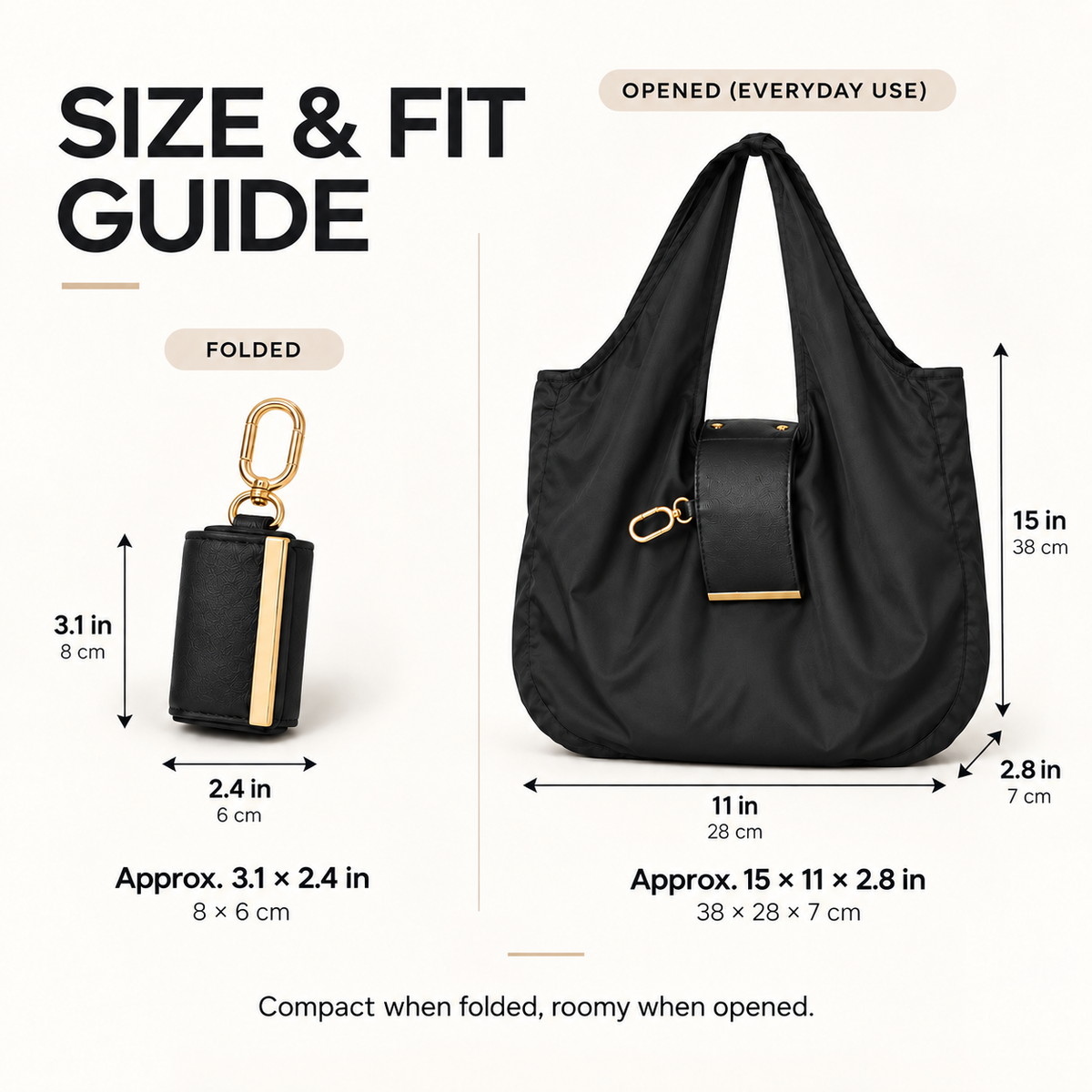 Foldable Keychain Tote Bag – Compact, Lightweight & Reusable