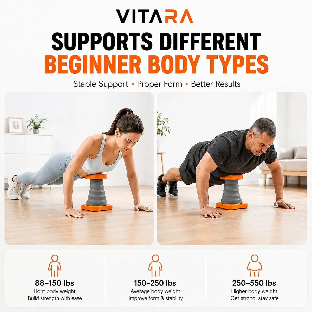 ❤️Spring-Assisted Push-Up Trainer – Easier Reps, Better Form