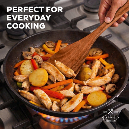The TeakWood QRAVION™ | Premium Non-Toxic Utensil Set Teak Wood Utensils