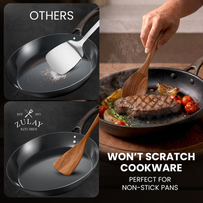 The TeakWood QRAVION™ | Premium Non-Toxic Utensil Set Teak Wood Utensils