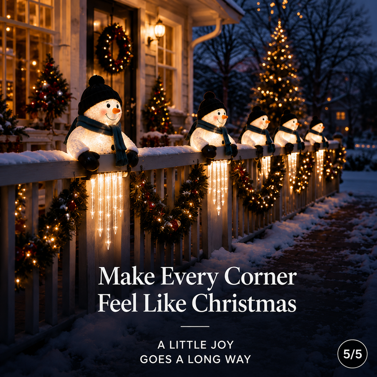 🔥 Today 50% OFF - WinterGlow Snowman Icicle Light Decor