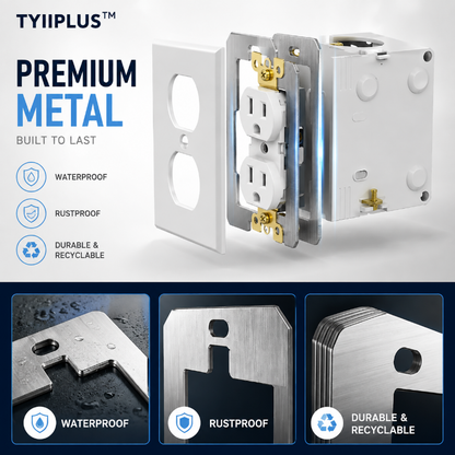 Wall Plate Spacers – Heavy-Duty Metal Outlet Leveling Plates for Loose Boxes