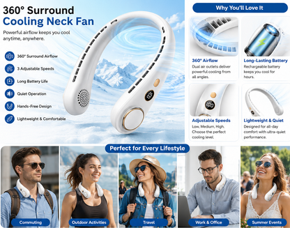 360° Portable Neck Fan