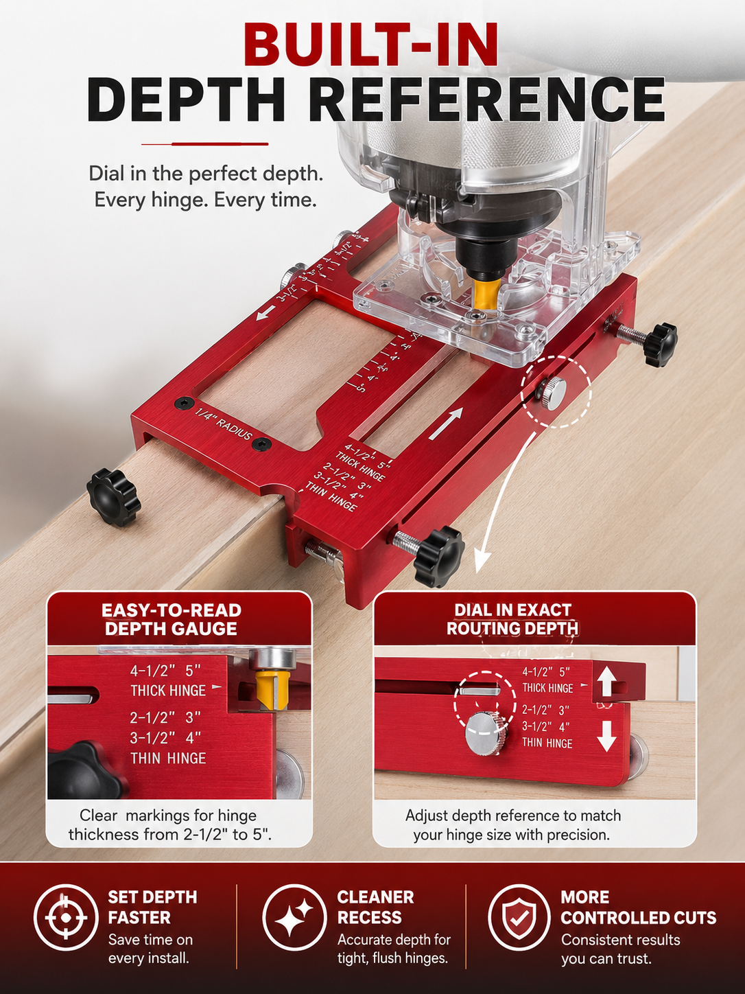 🔨 Adjustable Door Hinge Jig for Precise Mortising
