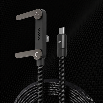 🚨 FLASH SALE — 🔋240W Braided Fast Charge Cable With Built-in Phone Stand