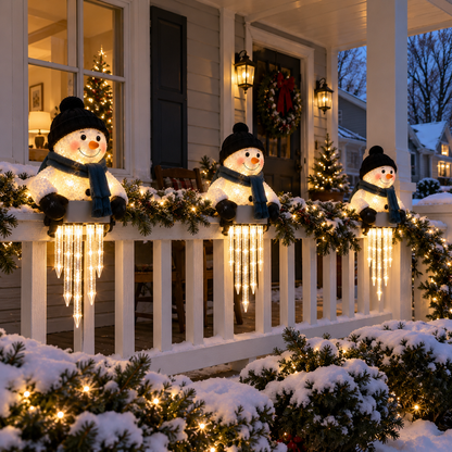 🔥 Today 50% OFF - WinterGlow Snowman Icicle Light Decor