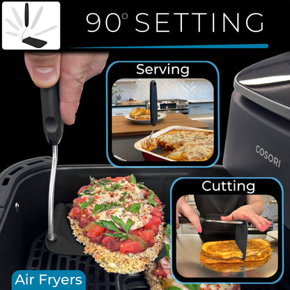 Adjustable Spatula—The spatula that adjusts to your pan — instead of making your wrist adjust to it.