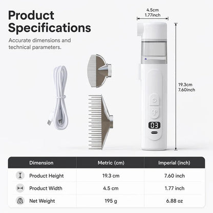 🔥Electric Pet Grooming Comb🐕Keep your furry friends away from mites, fleas and tangled fur!