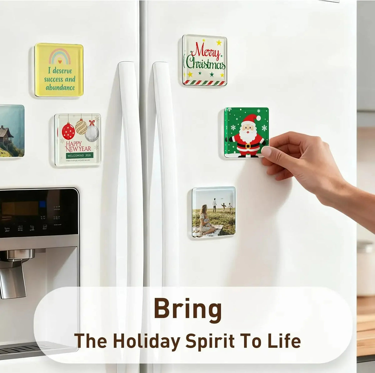 🎞️✂️ 10-Pack 2" Clear Acrylic Fridge Magnets – DIY Photo Frames with 3D Effect