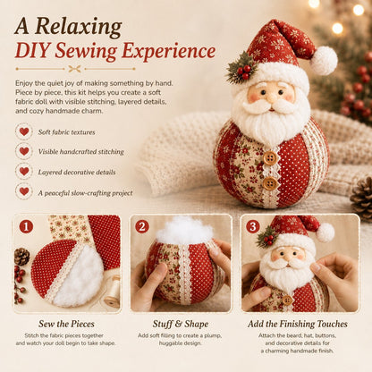 🎄 Save 50% | Christmas Patchwork Doll Sewing Kit – A Cosy Craft for Quiet Moments