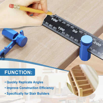 📐Tall Stair Gauges for Framing Square – Hex Lock, Holder & Hook for Carpentry