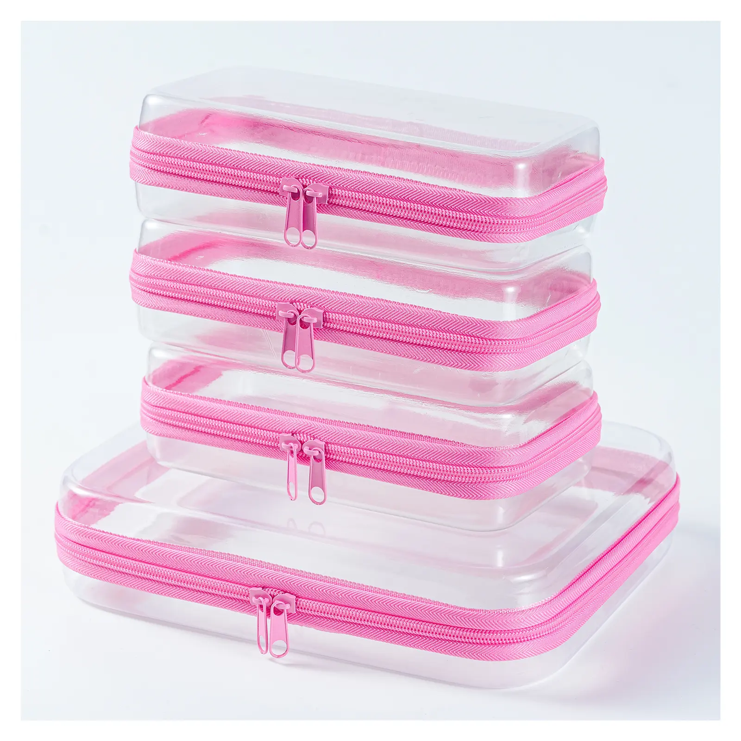 📦Rigid transparent zippered multi-functional storage box