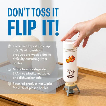 ✅ Flip & Flow! Bottle Emptying Caps 💧 - Comes with Adapters for Any Screw Cap Size 🎯