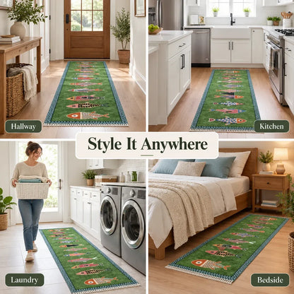 Artisanal Koi Fish Wool Runner Rug 🎏(📦Buy 2 Free Shipping)