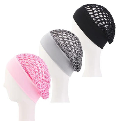 💥Limited Stock 49% OFF💥   3-Piece Stretchy Wide-Edge Sleep Bonnet Set – Soft Hair Protection Caps for Nighttime Hair Care